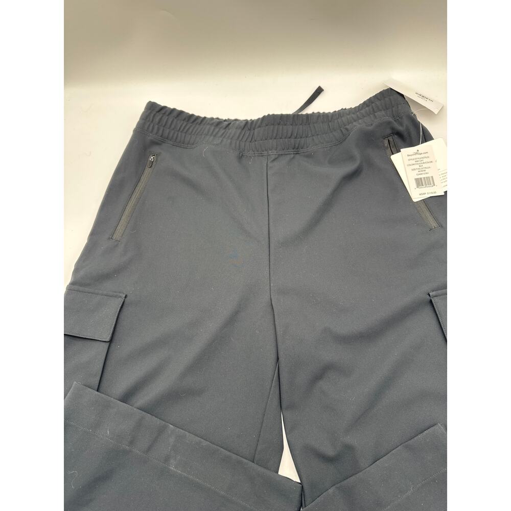 New Beyond Yoga Wide Leg Trouser Pants Women M Elastic Waist  Black, side pocket